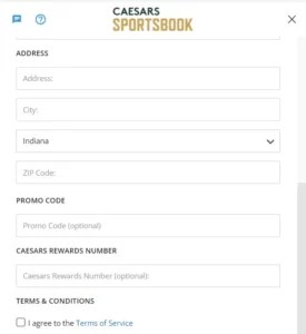 enter Caesars Sportsbook promo code