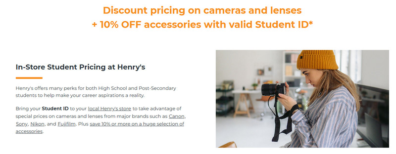 Henrys Student Discount