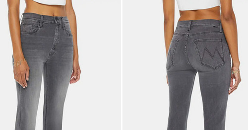 Designer denim with a current, on-trend silhouette (the kick flare)
