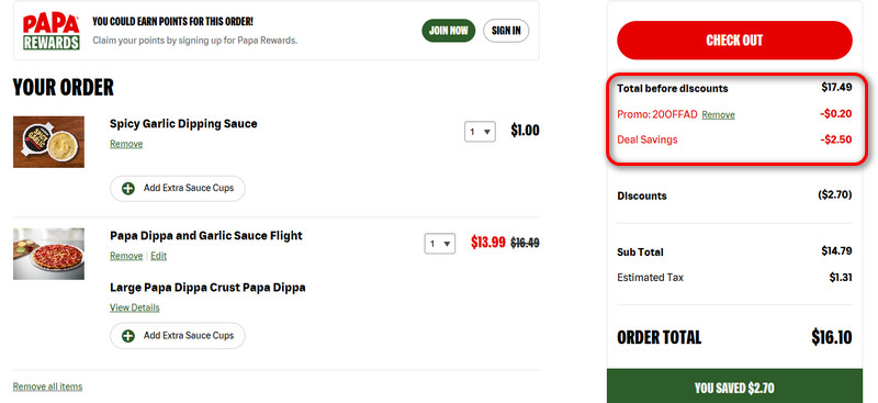 Papa Johns Promo Code