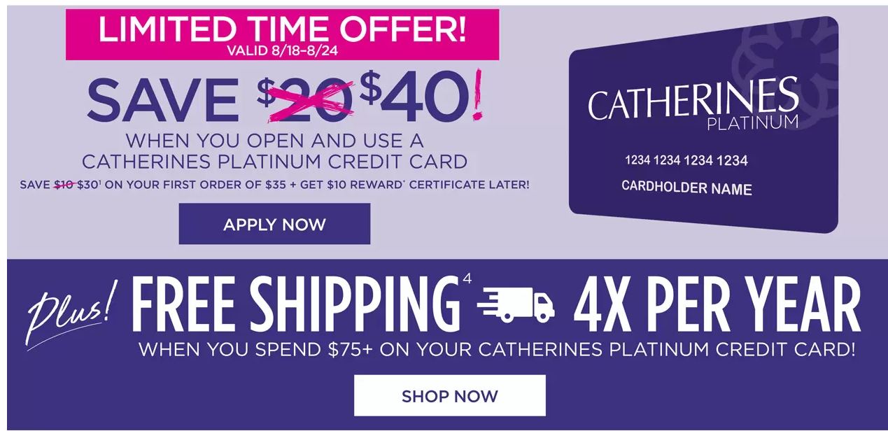 Catherines-free-shipping-code