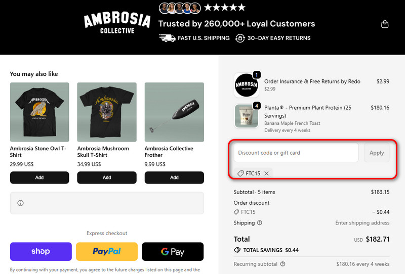 Ambrosia Collective promo code