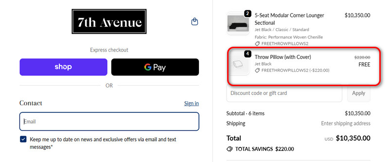 Seventh Avenue Coupons