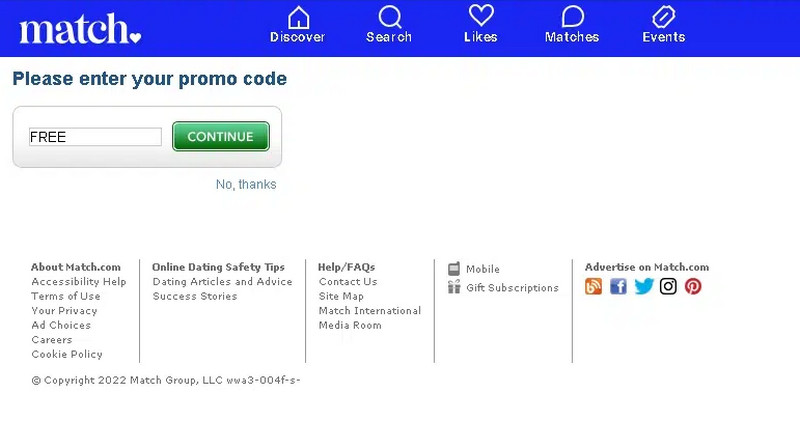 Match.com Promo Codes 
