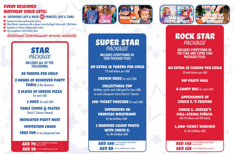chuck e cheese birthday specials