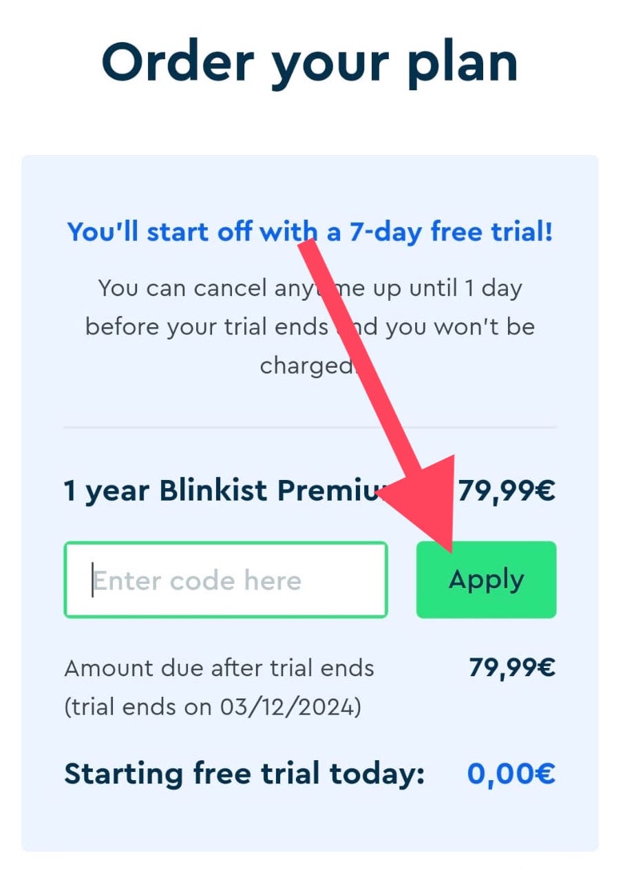 blinkist discount code