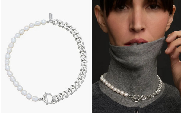 St. Moran Freshwater Pearl Curb Chain Necklace