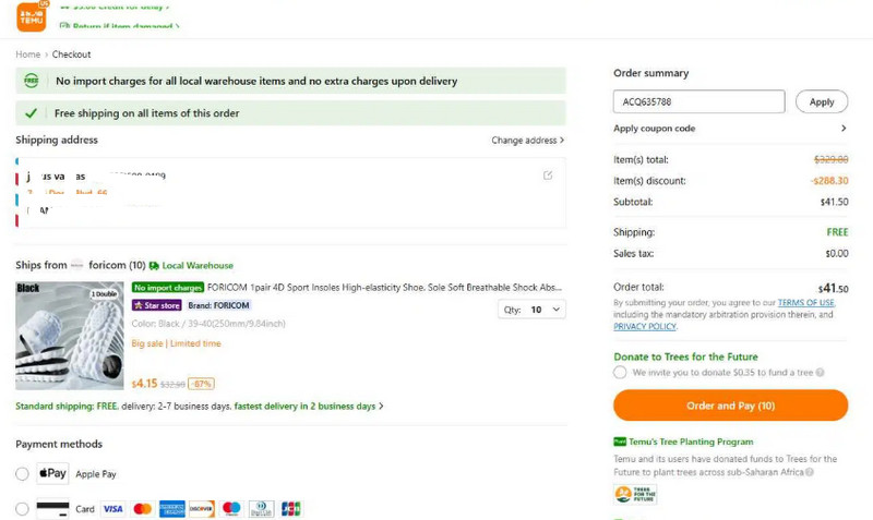 Temu coupon code 40% OFF