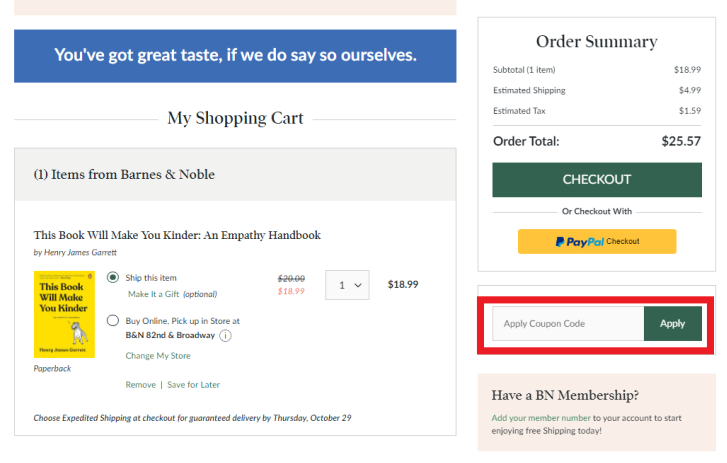 Barnes Noble coupon