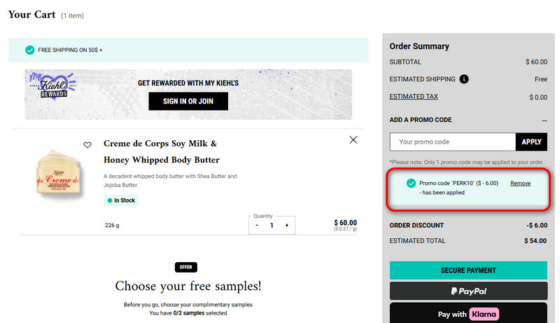 Kiehls Canada 10% OFF