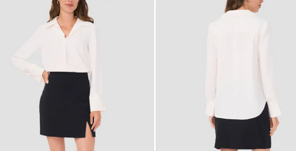 Split Cuff Button-Up Top